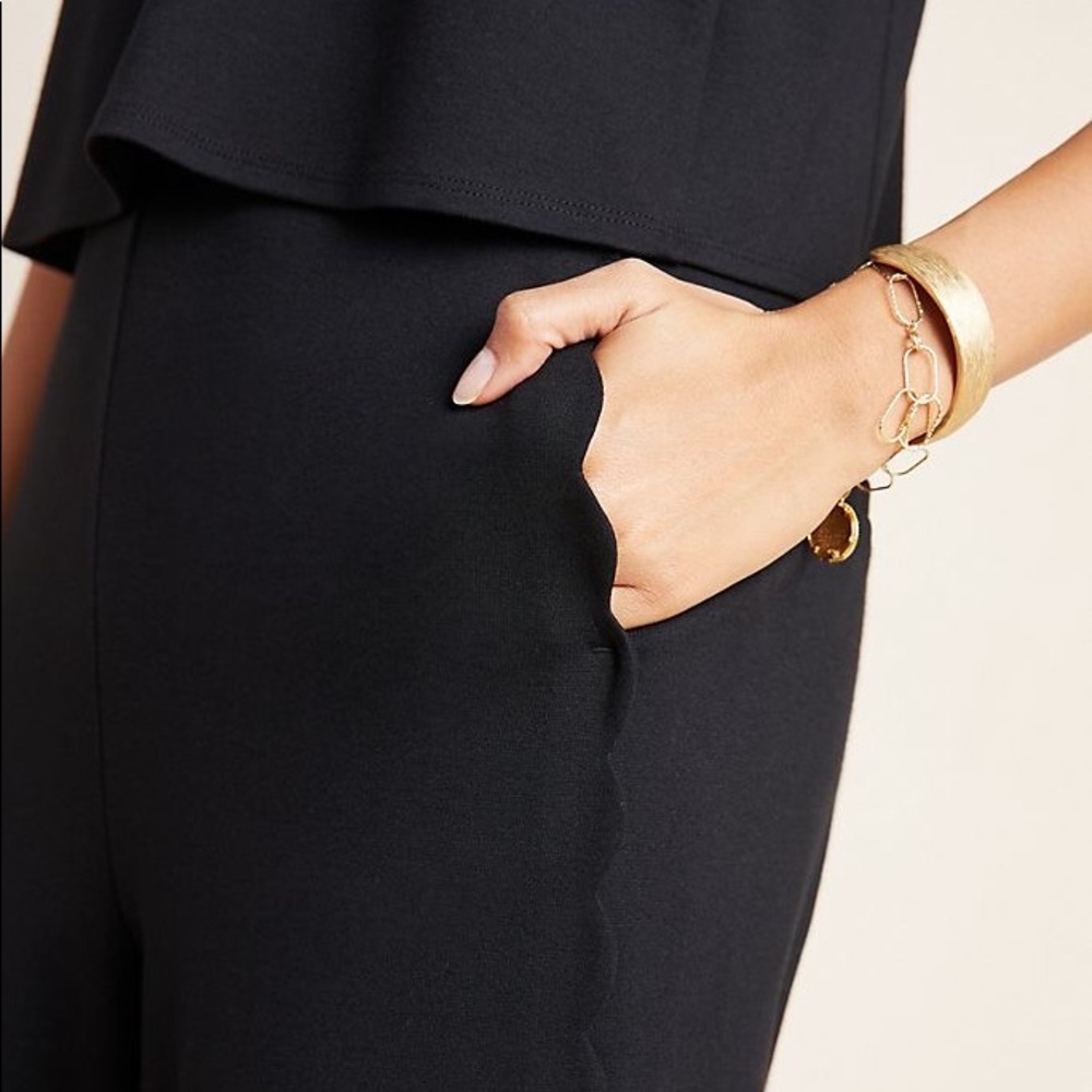 Anthropologie Freya Scalloped Jumpsuit